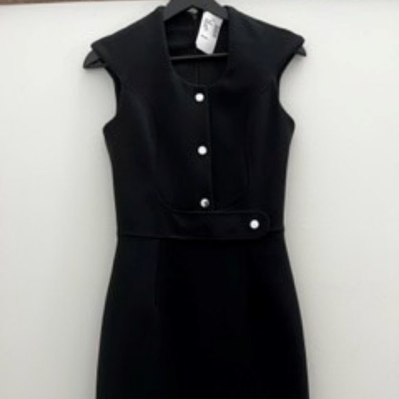 Carven - Black Sheath Dress - Picture 1 of 6